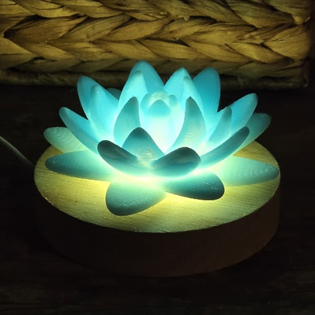 Cerulean lamp glowing