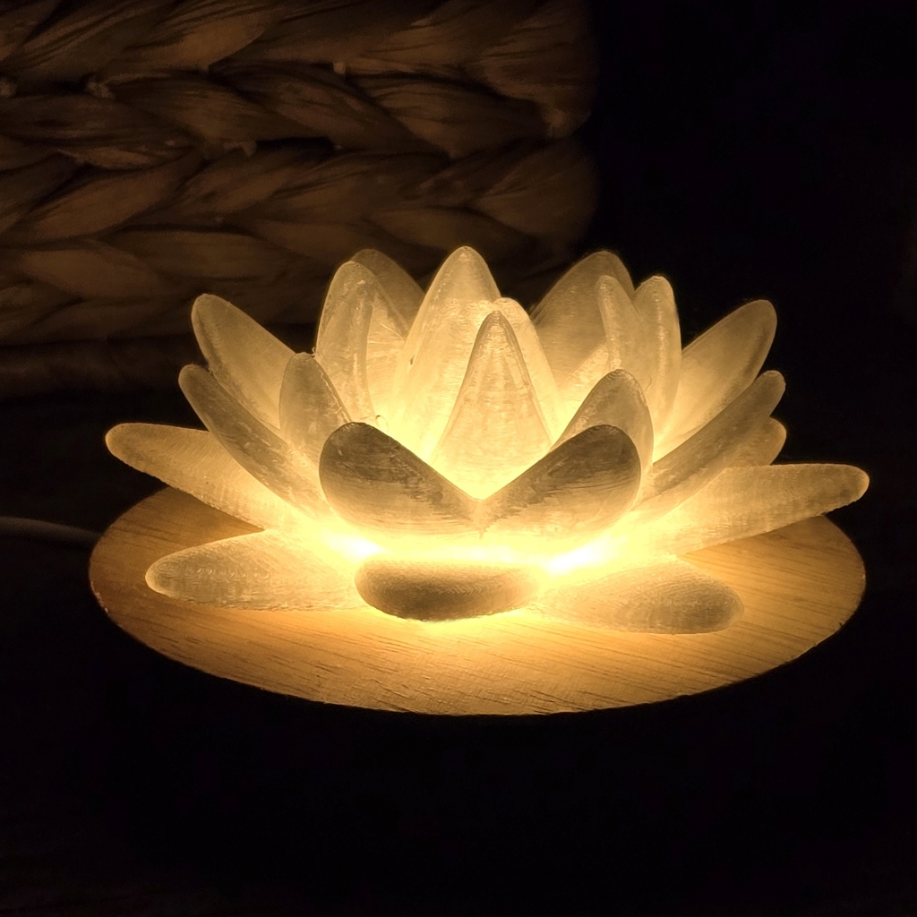 Honeyglass lamp glowing