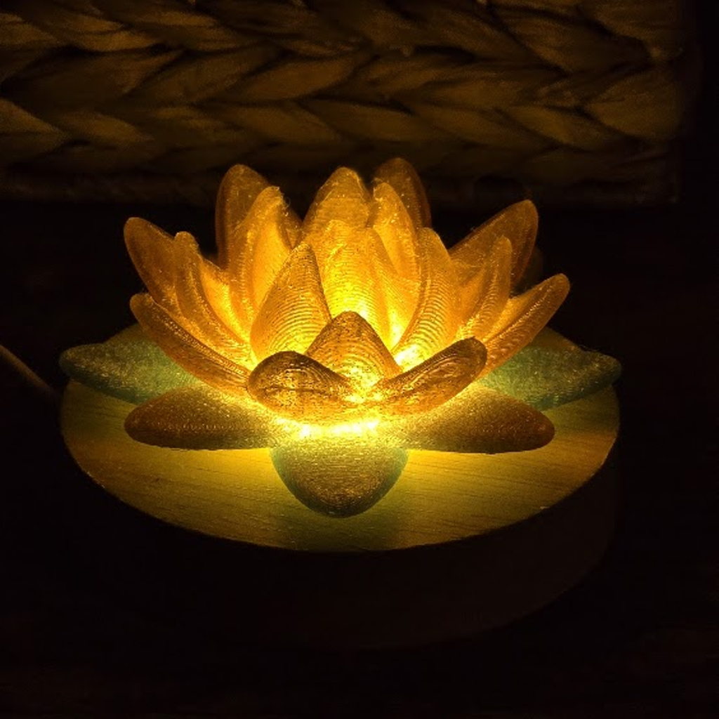 Desert Sage lamp glowing